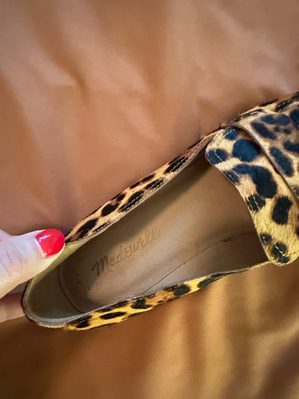 Madewell Leopard Print Loafers in Tan and Black - Picture 2 of 5